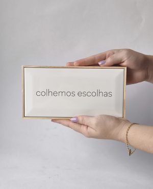 QUADRO DE AZULEJO "COLHEMOS ESCOLHAS"