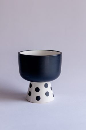 VASO POÁ P PRETO EM CIMA E BRANCO EM BAIXO