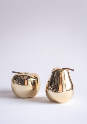 CONJUNTO PERA E MAÇÃ DOURADA