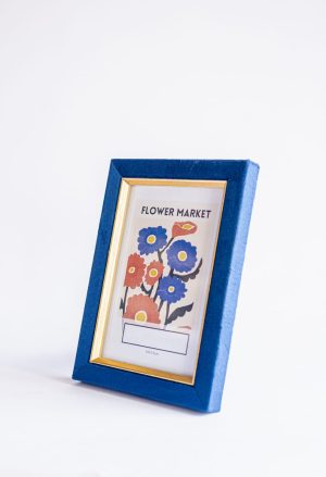 PORTA RETRATO VELUDO AZUL 10X15